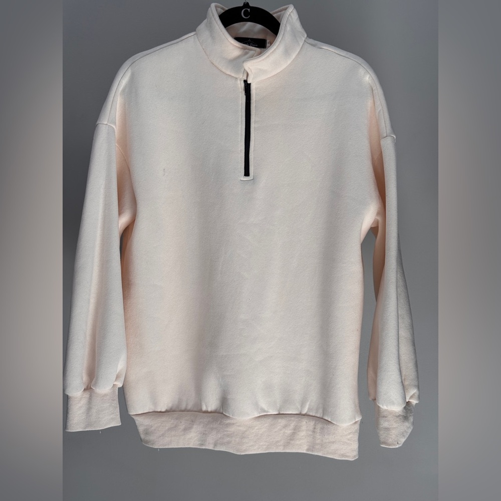 Cream Half-Zip Women's Sweater